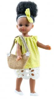 Paola Reina panenka Noah (5-kloubová panenka, 21 cm vysoká, černé vlasy, hnědé oči, nemrkací)