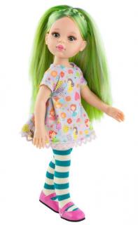 Paola Reina panenka Sory Funky (5-kloubová panenka, 32 cm vysoká, zelené vlasy, zelené oči, nemrkací)