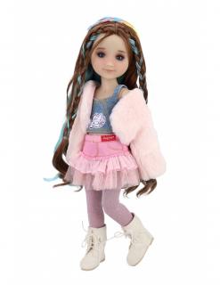 Ruby Red Fashion Friends Ella (9ti kloubová panenka, 36 cm vysoká, hnědé vlasy s melírem, modré oči)