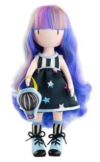 Santoro London Gorjuss od Paola Reina - panenka The Solo (5-kloubová panenka, 32 cm vysoká, fialové vlasy s barevným melírem, černé oči, nemrkací)