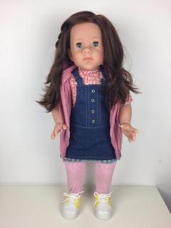 Schildkröt panenka Elli (Panenka 52 cm vysoká, hnědé vlasy, modré oči, mrkací)