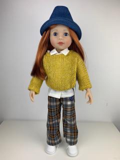 Schildkröt panenka Yella podzimní (Panenka 46 cm vysoká, zrzavé vlasy, modré oči)