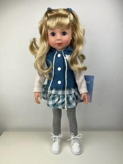 Schildkröt panenka Yella s culíky (Panenka 46 cm vysoká, blond vlasy, modré oči)