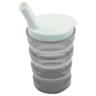 Ergonomický hrnek s víčkem s náustkem pro pití a ventilkem (různé barvy) -: šedý