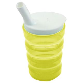 Ergonomický hrnek s víčkem s náustkem pro pití a ventilkem (různé barvy) -: žlutý