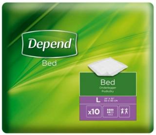 Inkontinenční podložka na postel, 60x90 cm, Depend Large, 10 ks