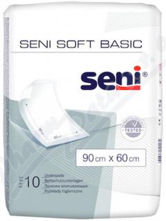 Inkontinenční podložky, Seni Soft Basic, 90 x 60 cm, 10 ks