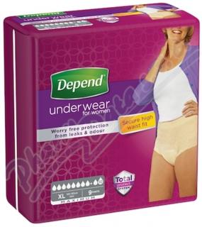 Navlékací inkontinenční kalhotky pro ženy Depend Maximum XL - 9 ks