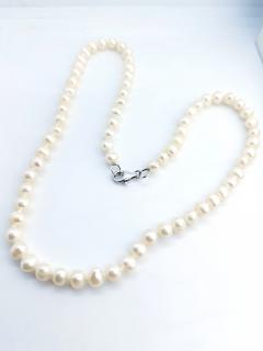 Dámský perlový náhrdelník Ag 925/000, 45  cm