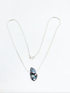 Modelový náhrdelník s filipínskou perlou (Stříbrný modelový náhrdelník s perlou - Filipíny )