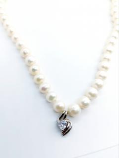 Modelový perlový náhrdelník Ag 925/1000