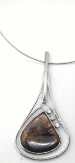 Sleva 50 % Aurorský dámský náhrdelník s BOULDER raritním opálem