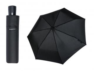 Bugatti Buddy Duo Heat Stamp pánský skládací plně automatický deštník  + zdarma pláštěnka při nákupu nad 1 000 Kč Barva: Černá