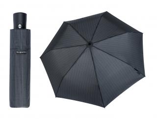 Bugatti Buddy Duo Stripe pánský skládací plně automatický deštník  + zdarma pláštěnka při nákupu nad 1 000 Kč Barva: Černá