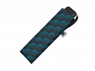 Doppler Carbonsteel SLIM Twister blue ultralehký skládací plochý deštník  + zdarma pláštěnka při nákupu nad 1 000 Kč Barva: Modrá