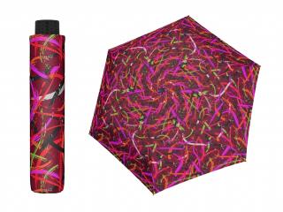 Doppler HAVANNA Expression ultralehký skládací deštník vínový se vzorem
