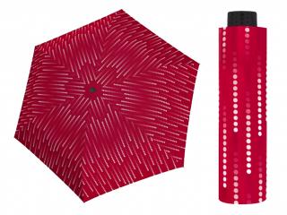 Doppler Havanna Glamour červený ultralehký deštník s UV ochranou  + zdarma pláštěnka při nákupu nad 1 000 Kč Barva: Červená