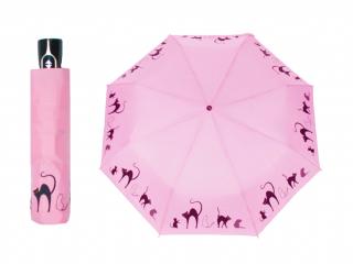 Doppler Magic Fiber CATS růžový plně automatický deštník s kočkami  + 5% sleva při registraci + zdarma pláštěnka při nákupu nad 1 000 Kč