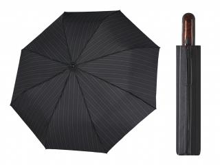 Doppler Magic XM Business luxusní pánský plně automatický deštník s proužky  + zdarma pláštěnka při nákupu nad 1 000 Kč Barva: Černá