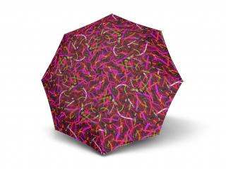 Doppler Mini Fiber Expression dámský skládací deštník  + zdarma pláštěnka při nákupu nad 1 000 Kč Barva: Fialová