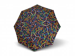 Doppler Mini Fiber Expression dámský skládací deštník  + zdarma pláštěnka při nákupu nad 1 000 Kč Barva: Modrá