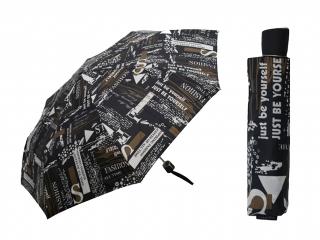 Doppler Mini Fiber Scribble black skládací deštník  + zdarma pláštěnka při nákupu nad 1 000 Kč Barva: Černá
