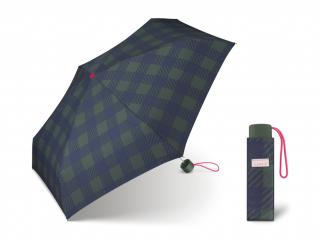 ESPRIT Petito Gingham modrý kostkovaný mini deštník