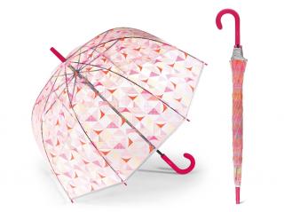 ESPRIT Triangle dámský holový průhledný deštník Barva: Růžová