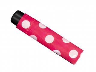 Falconetti Dots skládací mini deštník s puntíky Barva: Červená