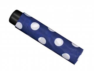 Falconetti Dots skládací mini deštník s puntíky Barva: Modrá