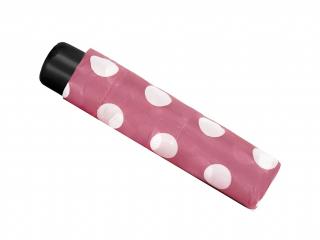 Falconetti Dots skládací mini deštník s puntíky Barva: Růžová