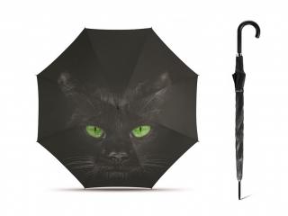 Happy Rain Cat holový deštník s kočkou Barva: Černá
