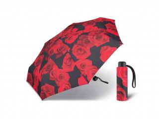 Happy Rain Petito Red Rose dámský skládací mini deštník Barva: Červená
