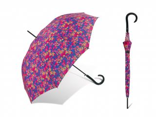 Pierre Cardin Fleur Printaniere holový deštník s kytičkami Barva: Modrá