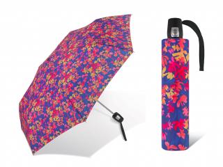 Pierre Cardin Slimline Printaniere dámský skládací plně automatický deštník Barva: Modrá