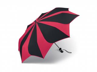 Pierre Cardin Sunflower Red & Black dámský skládací deštník Barva: Černá a červená, Vzor: 2