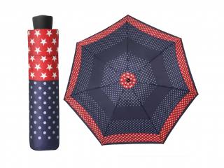 s.Oliver Enjoy Star Mix skládací dámský deštník Barva: Červená