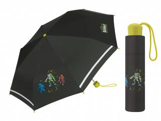 Scout Dark Beast chlapecký skládací deštník s reflexním páskem  + zdarma pláštěnka při nákupu nad 1 000 Kč Barva: Černá