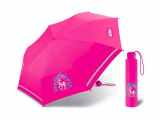 Scout LILAC UNICORN dívčí skládací deštník s jednorožcem  + zdarma pláštěnka při nákupu nad 1 000 Kč Barva: Růžová
