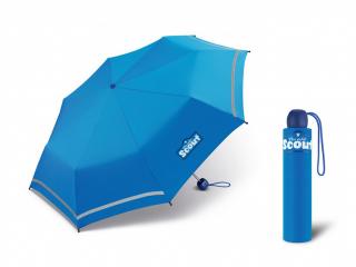 Scout ROYAL BLUE dětský skládací deštník s reflexním proužkem Barva: Modrá