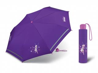 Scout Víla dívčí skládací reflexní deštník  + zdarma pláštěnka při nákupu nad 1 000 Kč Barva: Fialová
