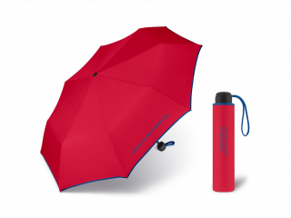 United Colors of Benetton Super Mini Red - červený deštník s modrým lemem Barva: Červená
