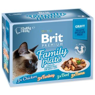 BRIT Premium Cat Kapsička Delicate Fillets in Gravy Family Plate 1020g