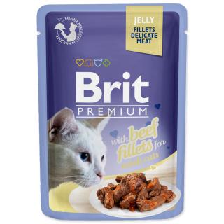 BRIT Premium Cat Kapsička Delicate Fillets in Jelly with Beef 85g