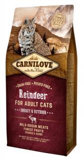 Carnilove Reindeer Adult Cats – Energy and Outdoor 6 kg