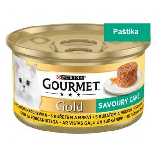 GOURMET Gold konzerva Savoury Cake  s kuřetem a mrkví 85 g