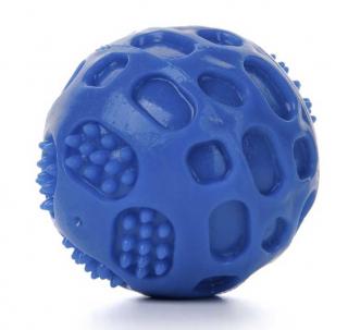 Hračka míč Strong modrý, odolná (gumová) hračka 6 cm TPR
