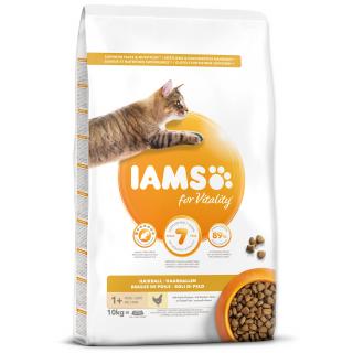 IAMS for Vitality Adult Cat Food Hairball Reduction with Fresh Chicken 10kg