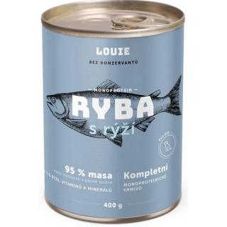 Louie pro psy ryba s rýží 400 g