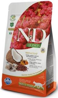 N&D Grain Free Cat Adult Quinoa Skin&Coat Herring & Coconut 1,5 kg